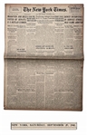 World War II New York Times Newspaper From 29 September 1945